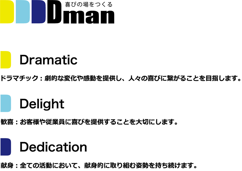 Dmanの3つのロゴに込められた思い